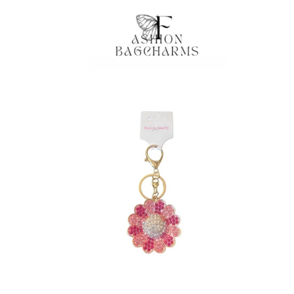 Accessories - Sunflower Bling Crystal Keychain/Bag Charm